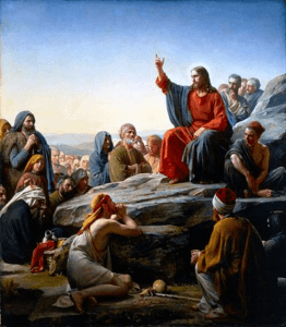 Jesus on the mount of olives